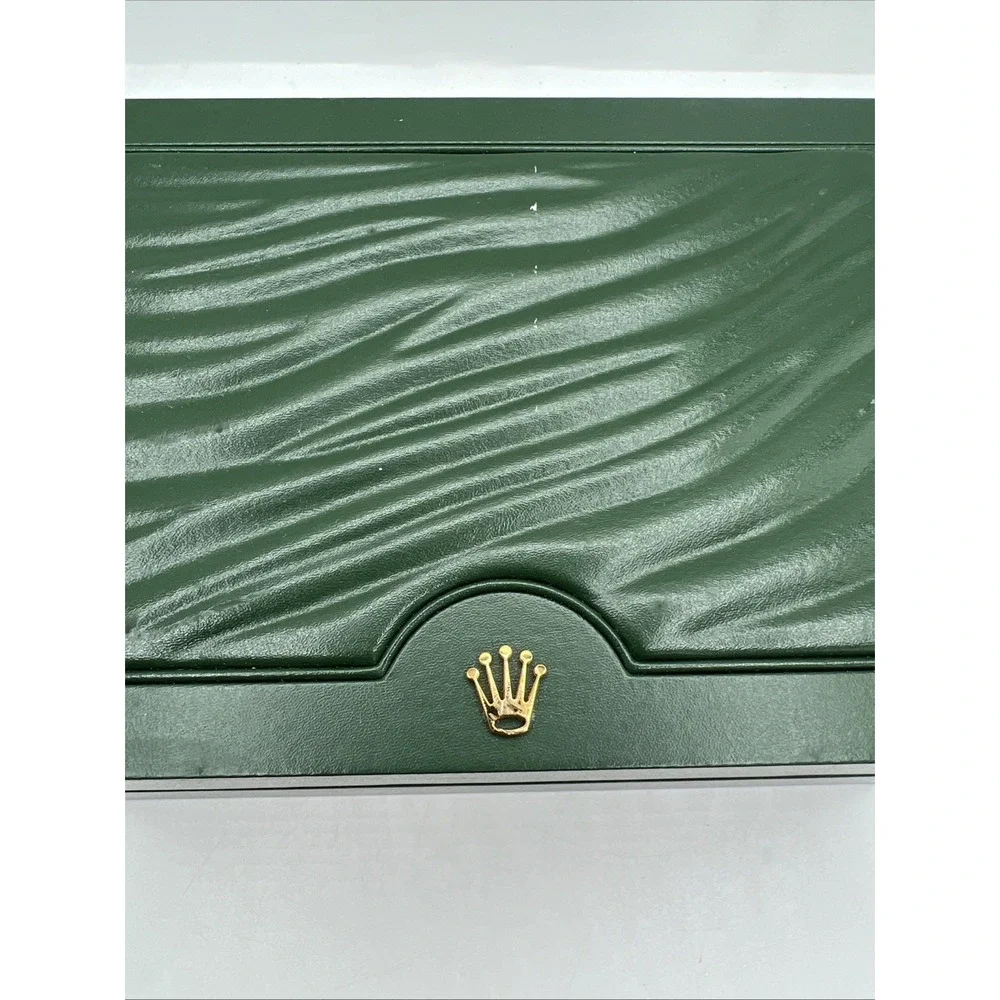 Rolex Watch Box Case Green Leather Wood 39139.64 AUTHENIC